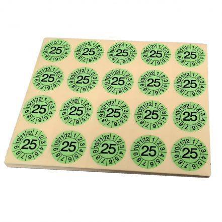 Jahreszahl 25 mit Monatskranz
